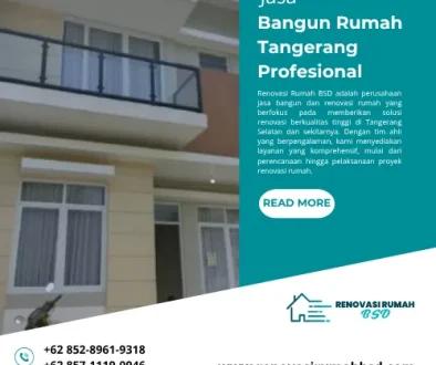 Jasa Bangun Rumah Tangerang Profesional