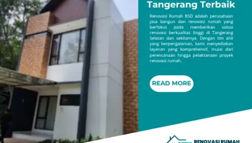 Jasa Kontraktor Rumah Tangerang Terbaik