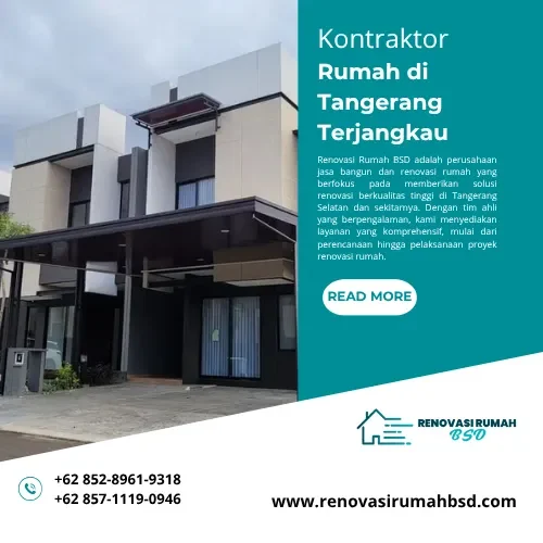 Kontraktor Rumah di Tangerang Terjangkau